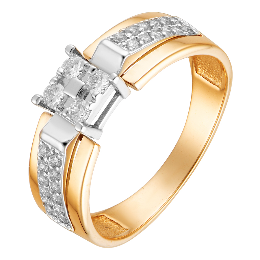 Кольцо, золото, бриллиант, 1012191
